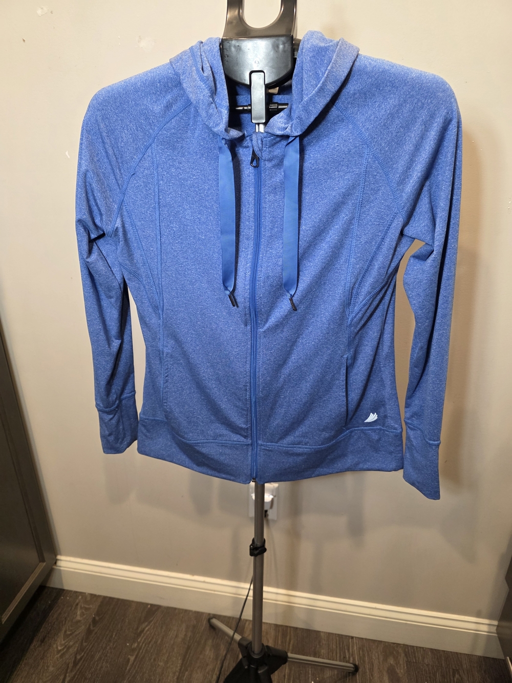 Blue Women's Full-Zip Hooded Performance Jacket